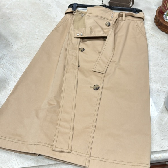 LAFAYETTE 148 NEW YORK PEARSON SKIRT IN HONEYNUT COTTON ELASTANE FABRIC SIZE 6 - Picture 6 of 16